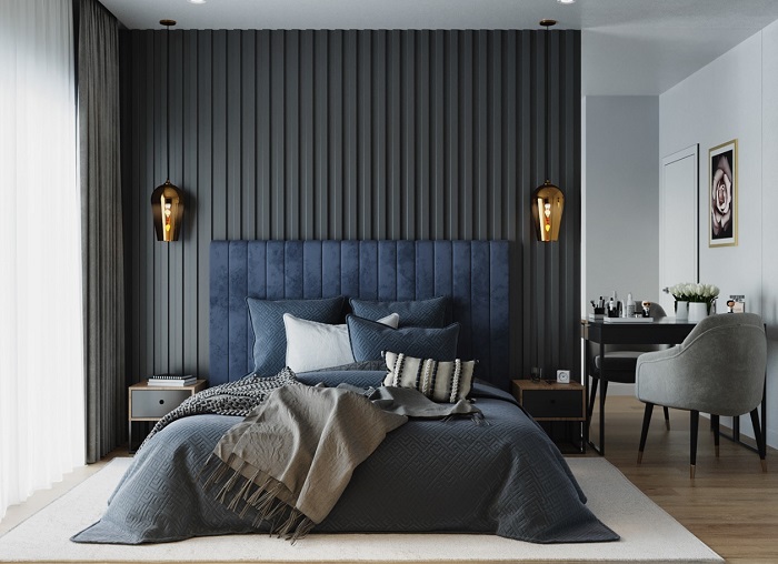 30+ mẫu thiết kế phòng ngủ màu xanh dương siêu đẹp - Ảnh 3
